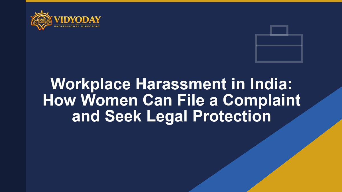 Illustration representing filing a workplace harassment complaint under the POSH Act